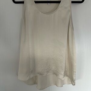 Mango Cream Satin Scoopneck Tank